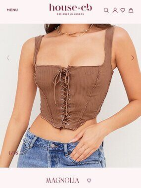 Mesh lace up corset